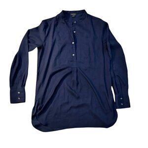 Ann Taylor Simple Sheer Easy Wear Dress Tunic Bib front